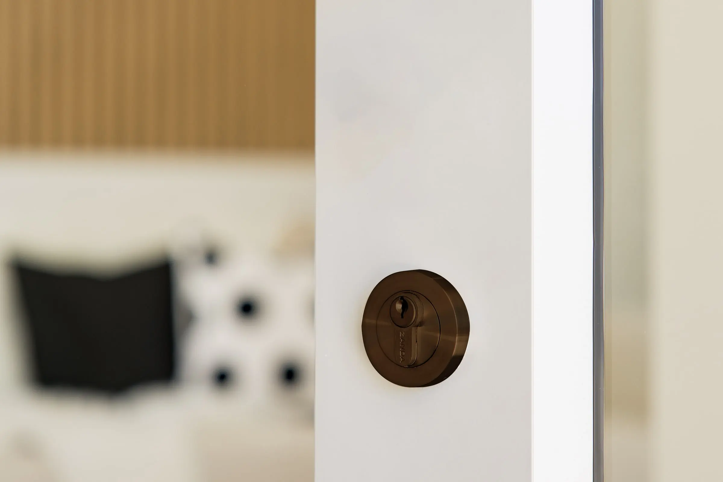 Euro cylinder and escutcheon, Ember Bronze, Hume Doors & Timber and Zanda range supplied by Integrity