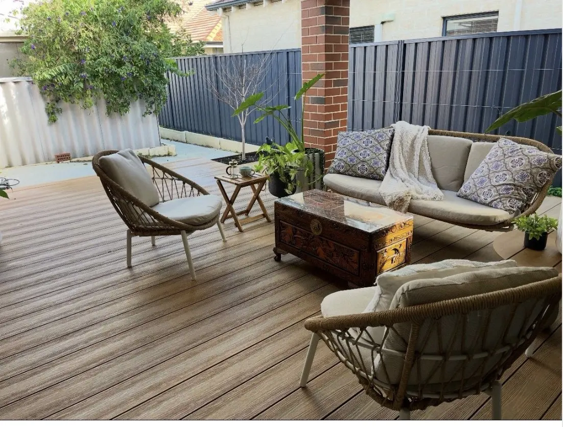 NewTechWood Apex Plus decking, Himalayan Cedar, Perth alfresco