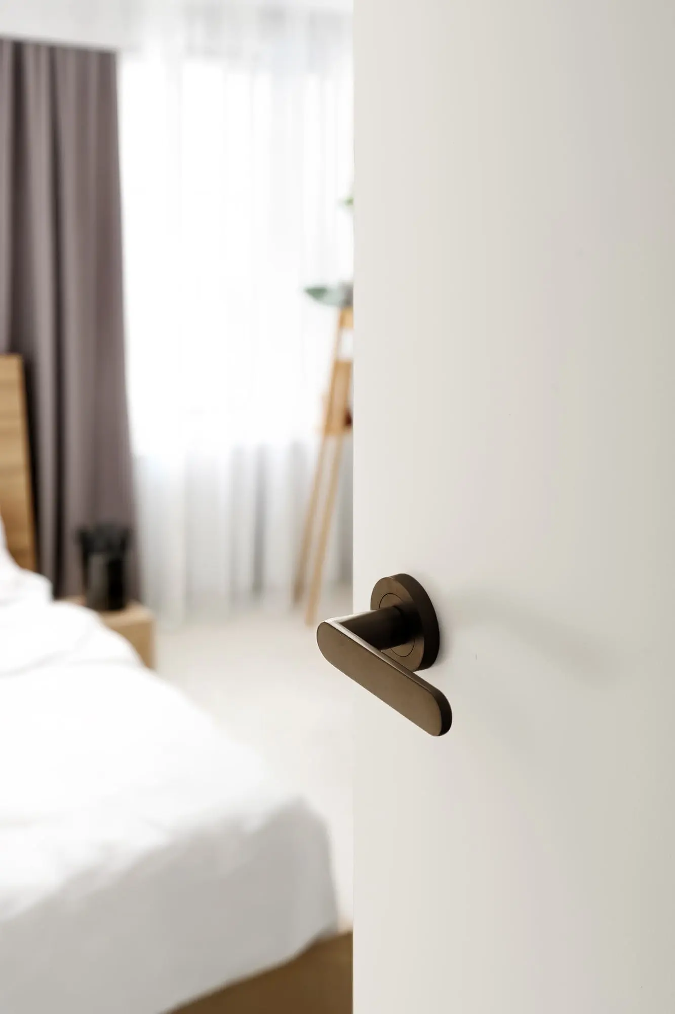 Duke lever on rose, Ember Bronze, Hume Doors & Timber and Zanda range supplied by Integrity