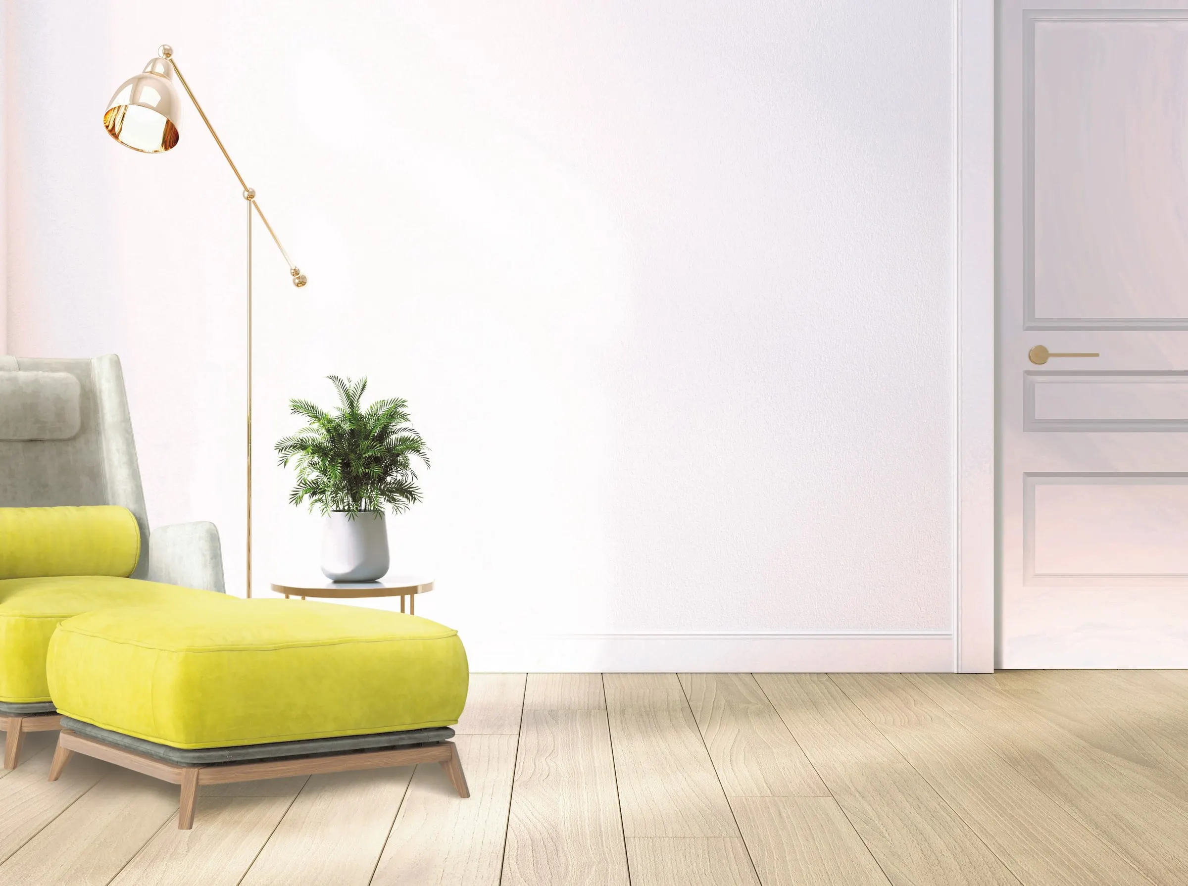 Hume Pinetrim Plus primed pine skirting boards and architraves in a Perth-style living room, from the range Integrity supplies
